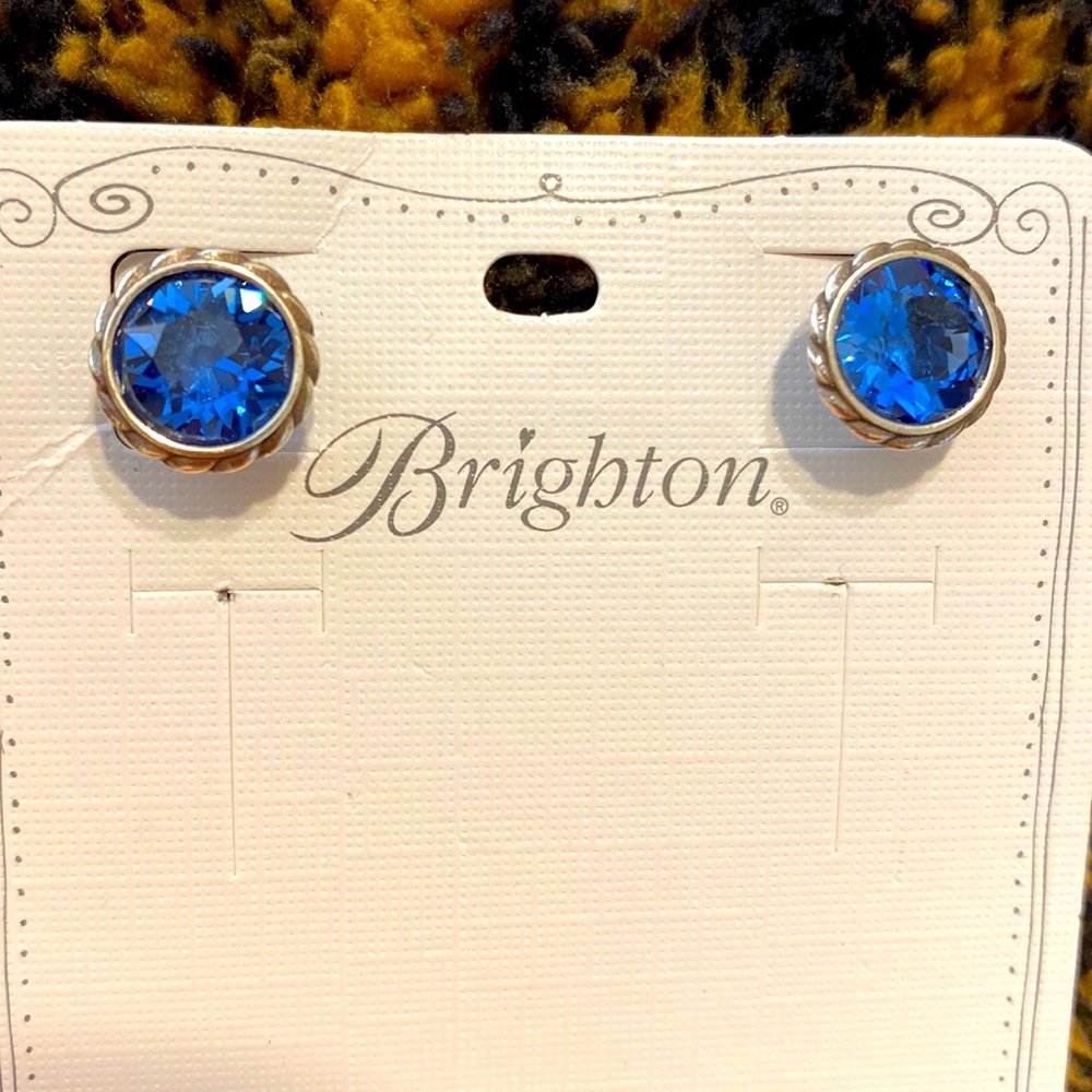 Brighton Iris sapphire stud earrings
